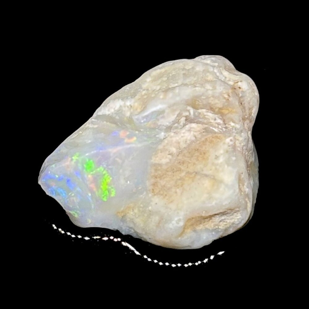 Color Gazing Australian Coober Pedy Penetrating Opal Crystal Mineral Collectible
